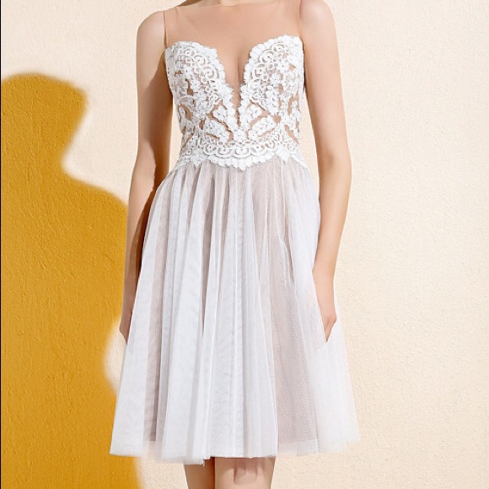 WEDDING DRESS, Knee Length: New with tags!